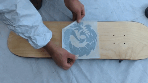 Painting on a Longboard